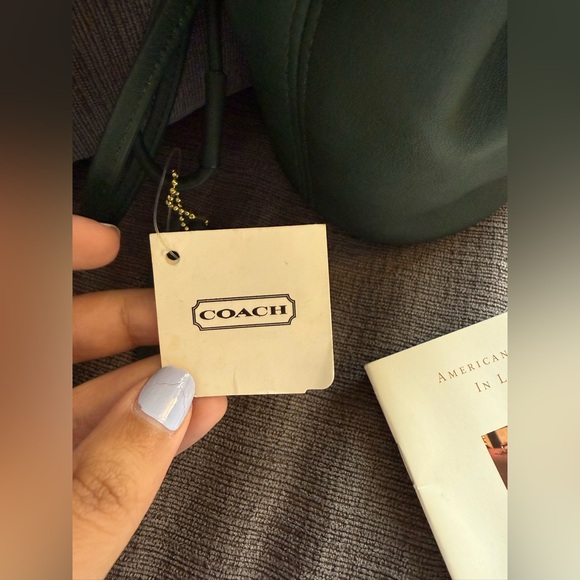 RARE Vintage Coach Littleton Drawstring Mini (NWT and booklet) - Bottle Green! - Picture 4 of 14
